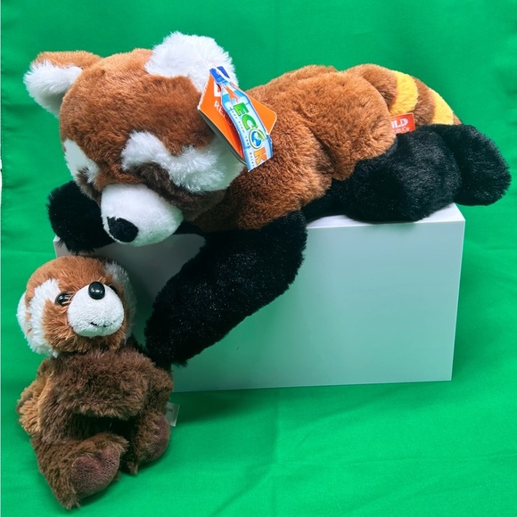 Wild Republic Bundle Of 2 Red Panda EcoKins Plush Soft Stuffed Zoo Animal Toy - Picture 1 of 14